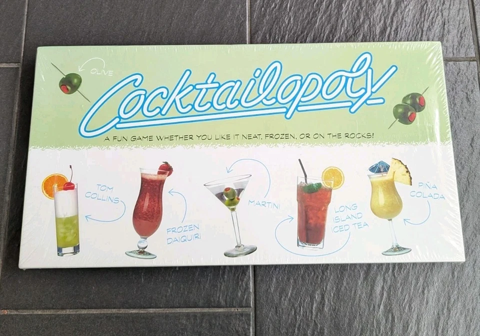Cocktailopoly Board Game Made In USA Vintage Brand New Factory Sealed  - Image 2 of 4