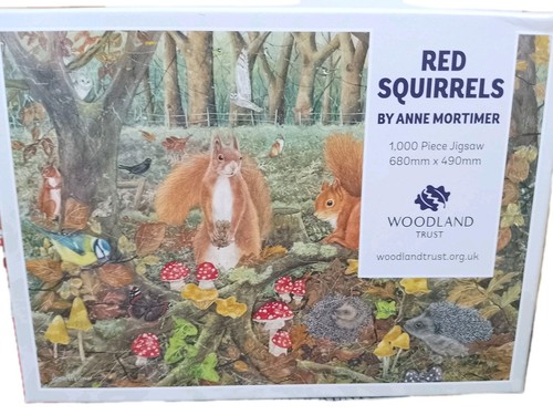 Red Squirrels Jigsaw Otter House Artist Anne Mortimer 1000 Piece Woodland Trust - Picture 4 of 15