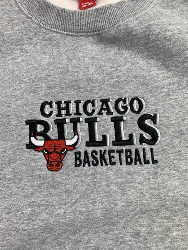 Mitchell & Ness Chicago Bulls Jumper Mens Medium Grey 1996 NBA Finals Sweatshirt - Bild 3 von 10
