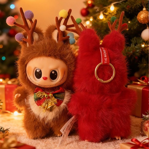 18cm Nuevo Muñeco de Peluche Lindo Ojos Grandes Animales Árbol de Navidad Decoración Colgante Muñeca - Imagen 3 de 12