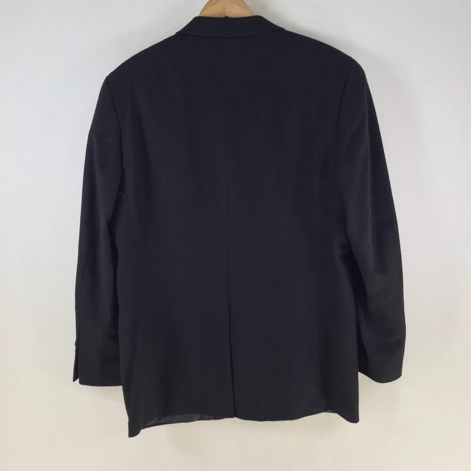 Club Room mens blazer sports coat suit jacket 42 100% cashmere black 119177 - Image 4 of 4