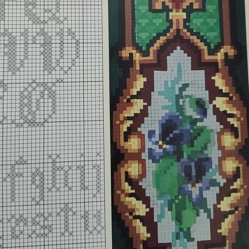 Permin of Copenhagen Nostalgia Flower Floral Cross Stitch Patterns   - Image 3 of 4