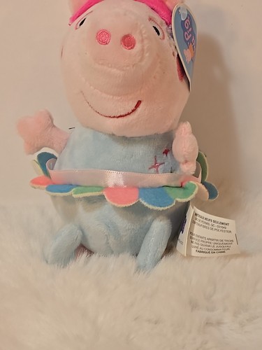 Riesiges Peppa Pig 6 Zoll Stofftier Plüsch Einhorn Outfit neu mit Etikett Fiesta - Bild 3 von 9