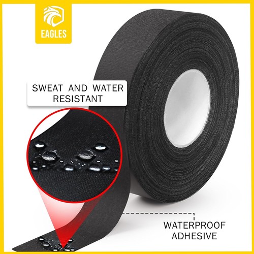 Mehrzweck schwarz Hockeyband: 2 Rollen wasserdichtes Griffband für Sportausrüstung - Bild 6 von 11