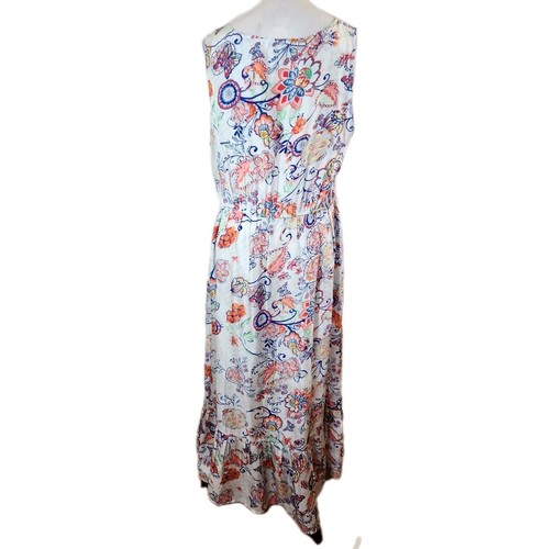 Sundance Womens Silk Floral Maxi Dress Sz Large Flowy Coastal Butterfly Pockets - Picture 12 of 18