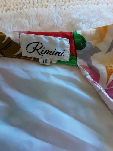 Vintage 70s Rimini Dress Tropical Floral Print Size 10 Fit And Flare Halter Top - Picture 16 of 18