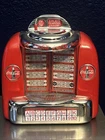 Vintage Coca-Cola Red Silver Tabletop Collectible Musical Jukebox Bank Untested