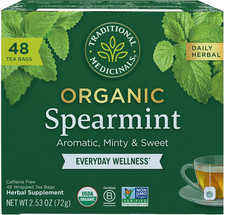 Traditional Medicinals Organic Spearmint Tea, Everyday Wellness, Refreshing 48ct