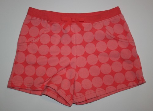 New Gymboree Girls 7 Year Polka Dot Pink Shorts Pockets Soft Knit Pull On