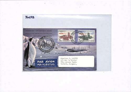 BELGIUM Cover ANTARCTIC EXPEDITION 1957-1958 Air Mail ILLUSTRATED Penguins YW192 - Picture 5 of 14
