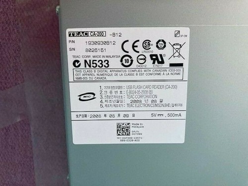 TEAC CA-200 3.5" Internal USB Flash Card Reader - Picture 2 of 2
