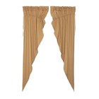 New Primitive Farmhouse FLAX TAN PRAIRIE SWAGS Panels Curtains 84"