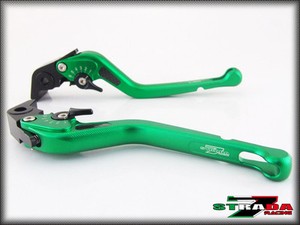 Strada-7-CNC-Long-Carbon-Fiber-Levers-Honda-GROM-MSX-125-2013-2014-Green
