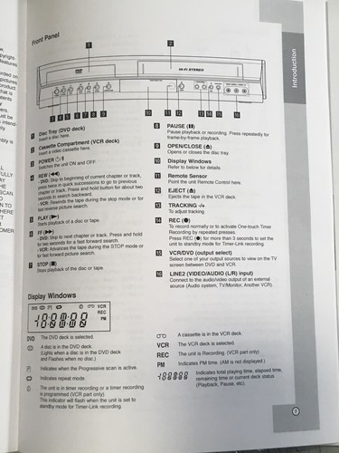 JVC HR-XVC11B & HR-XVC112S DVD Player Video Cassette Owners Manual Instructions - Picture 4 of 5