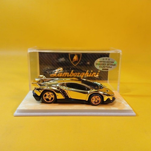 Hot Wheels LAMBORGHINI VENENO Gold CHROME (WANGSTAR CUSTOM) Limited REAL RIDERS - Picture 9 of 15