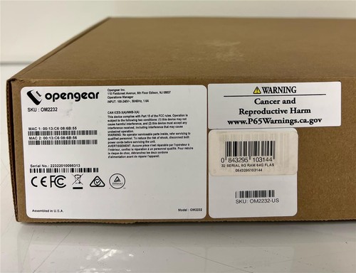 Opengear OM2232-US Geräteserver (Neu offene Box) - Bild 3 von 3