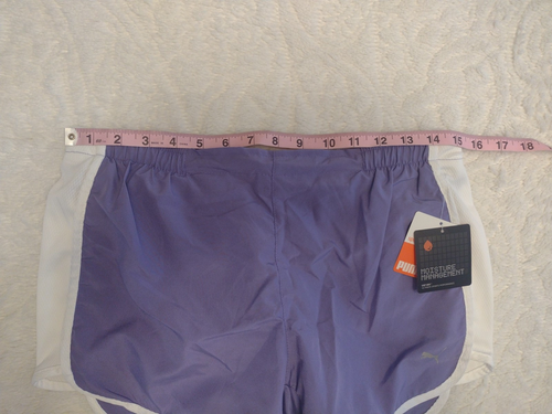 Pantalones Cortos de Correr Puma Tempo Para Mujer Forrados Talla Grande Púrpura Blanco NUEVO - Imagen 6 de 8