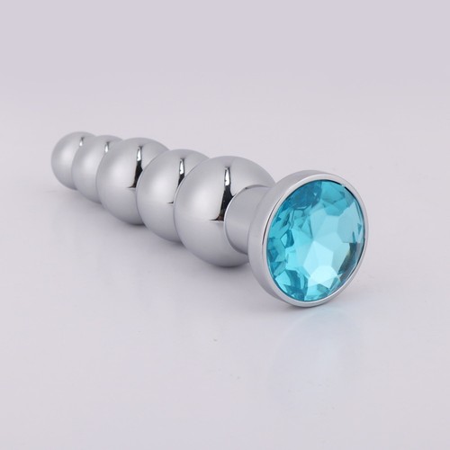 Anal Plugs Stainless Steel Beaded Butt Plug Adult Sex Toys Jewel Plug (UK) - Picture 12 of 12