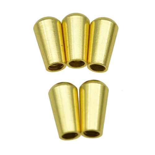 5x Gold USA Thread SAE 8-32 Metal Toggle Switch Tip for Gibson/Switchcraft - Picture 2 of 6