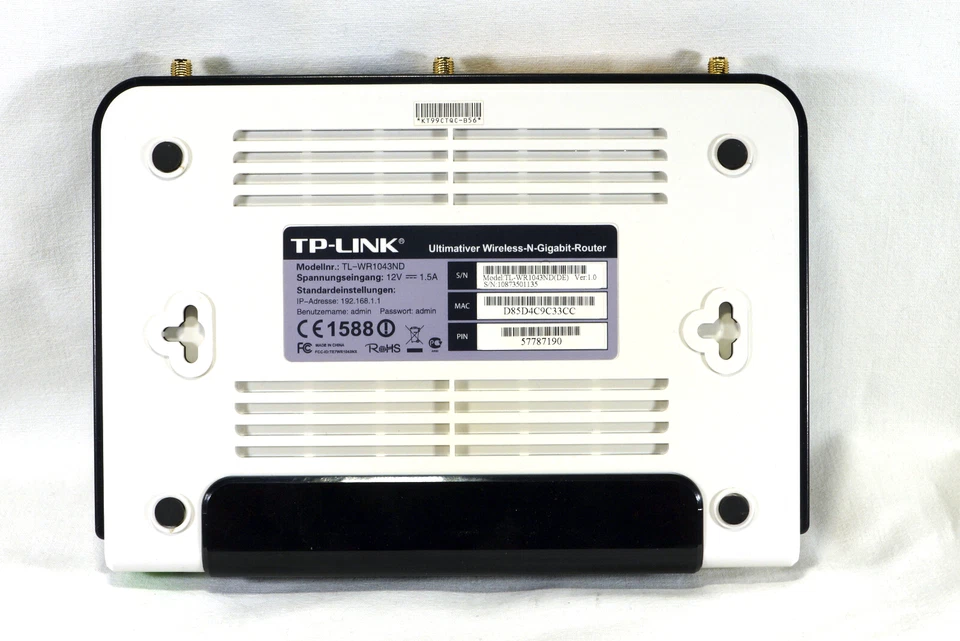 1x TP-Link TL-WR1043ND Ver.1.0 Wireless-N-Gigabit-Router, Zustand sehr Gut, - Bild 3 von 4