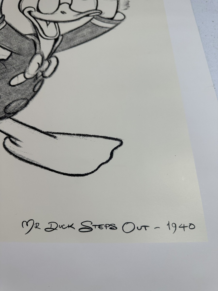 Mr. Donald Duck Steps Out 1940 Disney Vintage Cartoon Poster