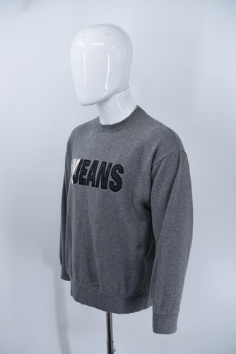 Vintage New York & Company NY JEANS Satin Applique Gray Sweatshirt Mens Small - Picture 5 of 10