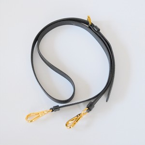New-Prada-Removable-Adjustable-Leather-Bag-Shoulder-Strap-Black-w-Gold-Hardware