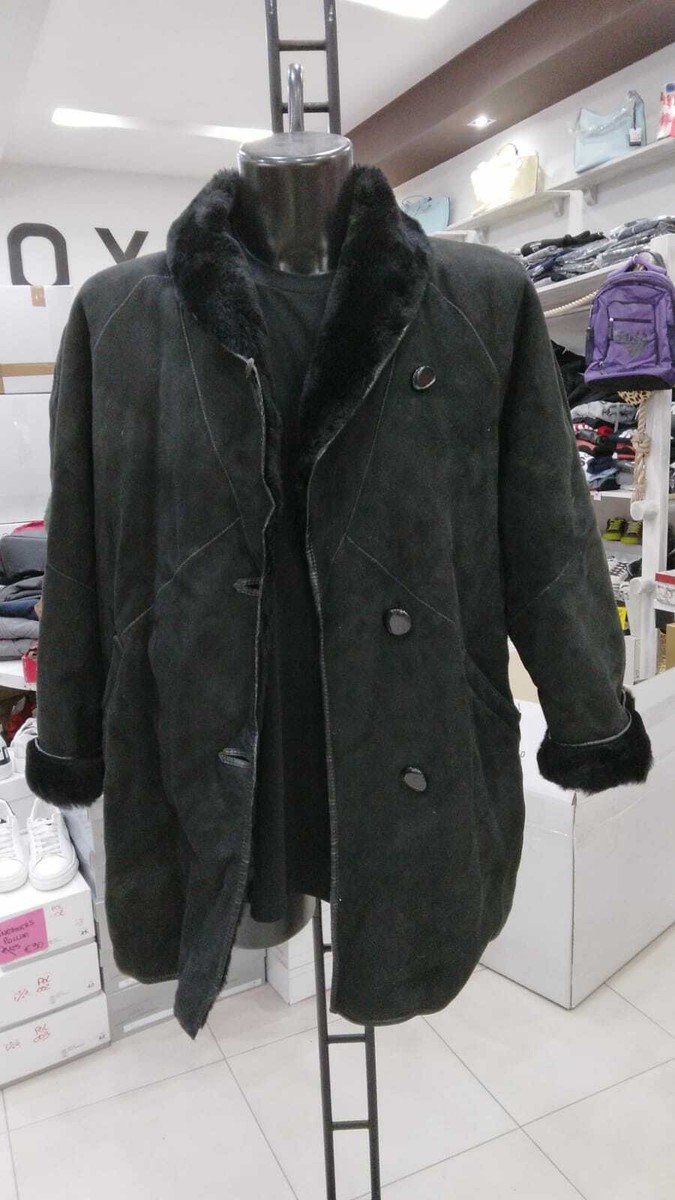 SHEARLING コート Vintage Brown Shearling Sheepskin Coat For Women Size 44 MON