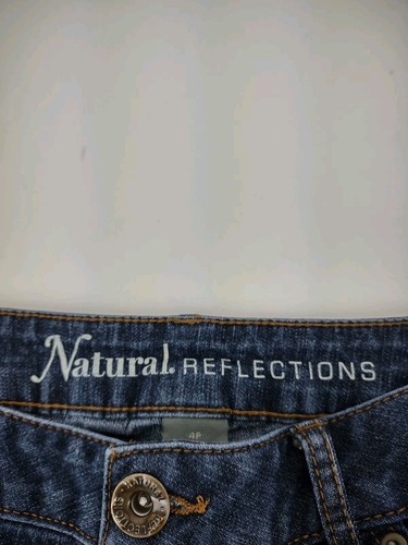 Natural Reflections Jeans Women's Size 4P Blue Cotton Blend Straight Denim - Picture 9 of 11