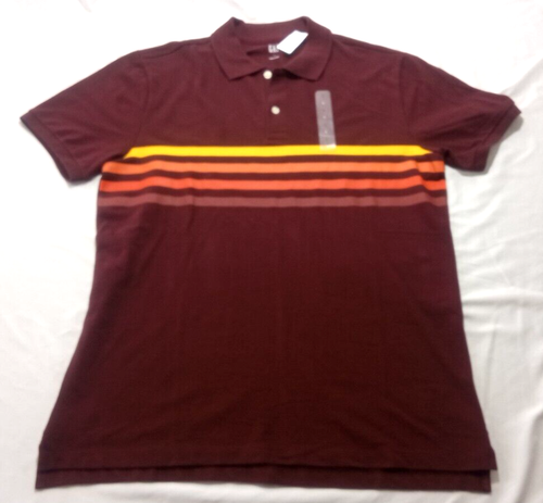 GAP Poloshirt Erwachsene Große Streifen Kurzarm Freizeit Preppy Herren Neu - Bild 2 von 7