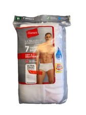 Hanes 7 Pack Underwear Mens XL 40-42 Tagless Briefs White Cool Comfort NEW