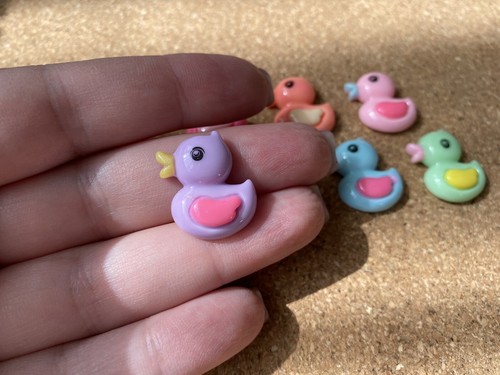 7 COLORFUL DUCKS stone bulletin board pushpins, thumbtacks, or magnets - Picture 6 of 8