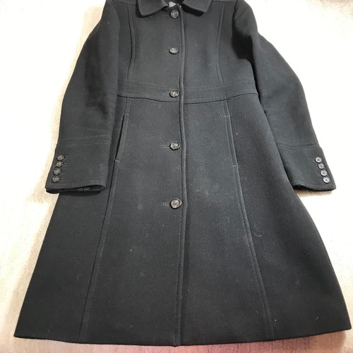 J. Crew Jacket Womens 2 Double Cloth Italian Wool Black Lady Day Button Coat - Picture 3 of 17
