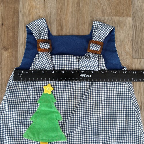 Thee And Me Christmas Tree Gingham Dress 4T Reversible Holiday Outfit Toddler - Picture 10 of 11
