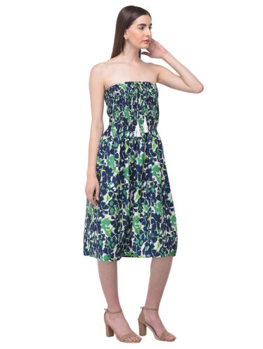 Women Lady Mini Maxi Tube Dress Strapless Elastic Off Shoulder Summer Top Dress - Picture 23 of 99