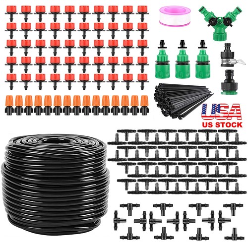 164FT Greenhouse Mist Drip Irrigation Kit w/ Garden Timer, Plant Watering System - Picture 28 of 32