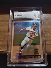 Chipper Jones Topps Chrome #52 Graded 9 mint Great Card