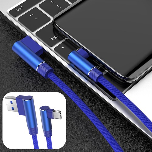 90° L-Shape Right Angle USB C Fast Charger Data Cord For Samsung S24 S23 S22 S21 - Picture 12 of 15