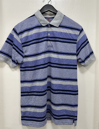 Polo Rinoceronte Rojo Rayas Azul Talla Mediana *Mancha