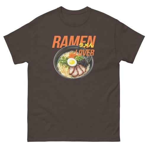 Fun Japanese Food Ramen Art Unisex Short Sleeve Graphic T-shirt - Picture 38 of 70