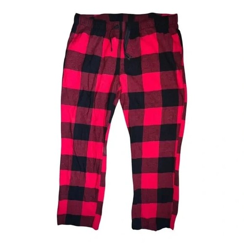 Old Navy Herren passende Fam rot Büffel kariert Flanell Pyjamahose Large neu ohne Etikett
