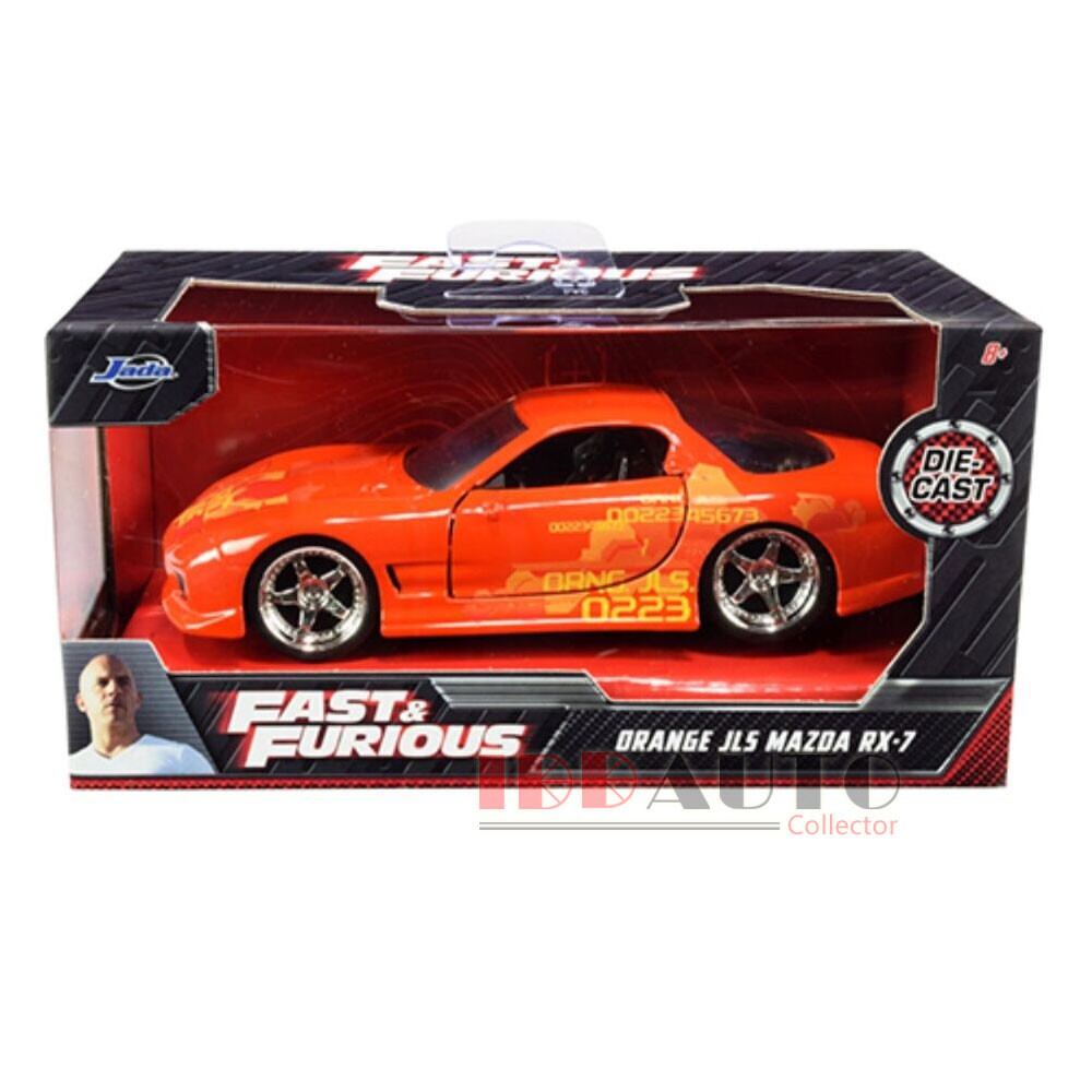JADA ORANGE JULIUS MAZDA RX-7 ORANGE FAST & FURIOUS 1/32 DIECAST