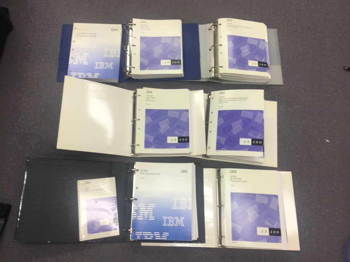 Lot of (23) IBM AS/400 System Manuals Version 3 AND 4