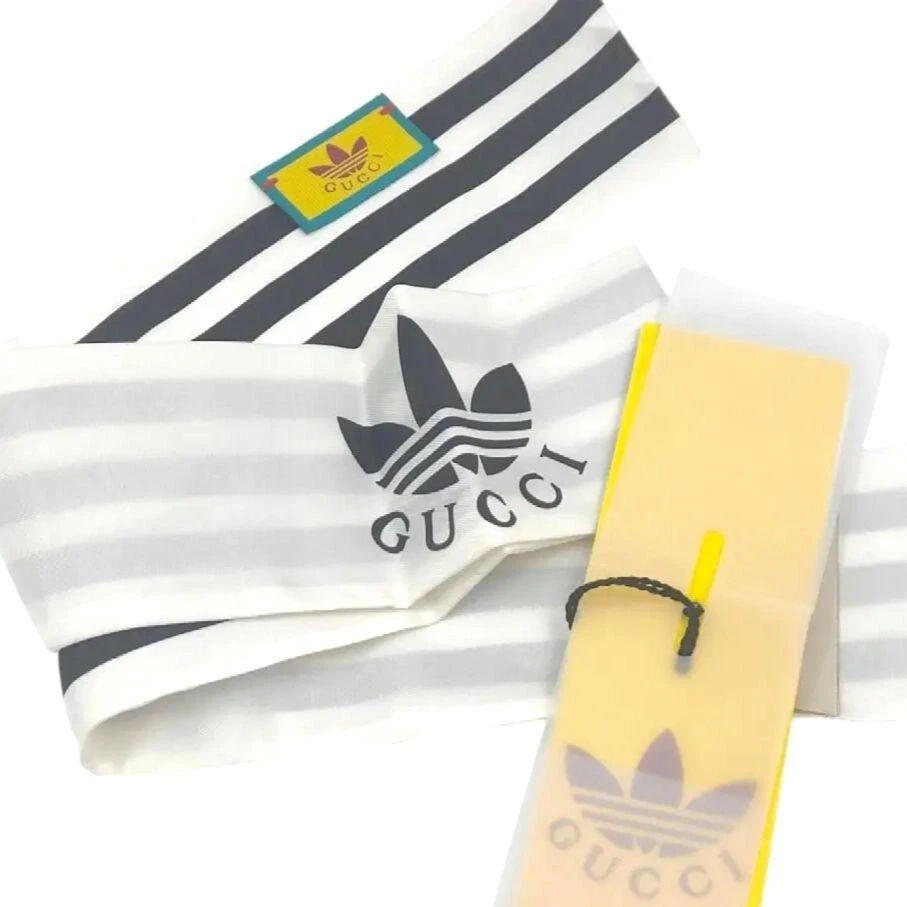 Echarpe GUCCI tissu authentique mode GUCCI × rayures adidas