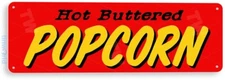 Popcorn Sign Hot Fresh Butter Popcorn Machine Movie Theater Cinema Tin Sign B884