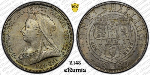 Great Britain, Victoria, Shilling 1893, nicely toned, PCGS MS 63 - Picture 2 of 8