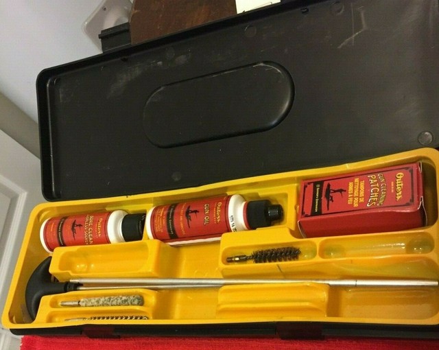Vintage Outers Pistol Cleaning Kit 45 Cal W Box Steel Case For Vintage Outers Pistol Cleaning Kit 45