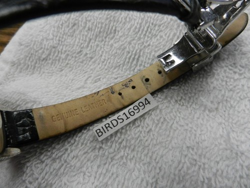 JUDITH RIPKA 925 STERLING SILVER WATCH MOP DIAMOND DIAL DOUBLE HEART WORKS SAVE! - Picture 8 of 11