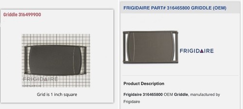 FRIGIDAIRE/ELECTROLUX BLACK GRIDDLE #316499900,800 FOR GAS RANGES, see pics. - Picture 6 of 12