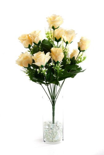 Best Artificial 9/12 Cabezas Rosa Spray Ramo de Boda Flor Ramo Decoración del Hogar - Imagen 45 de 48